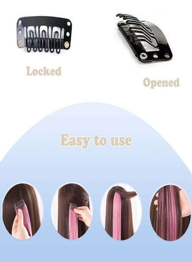 REDMENCO Colored Hair Extensions Clip In, 12 Pieces, Blonde - Image 4